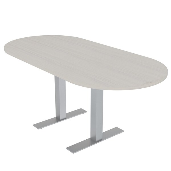 33.5 in W, 69.5 in L, 29 in H, Engineered Wood Top, Ivory